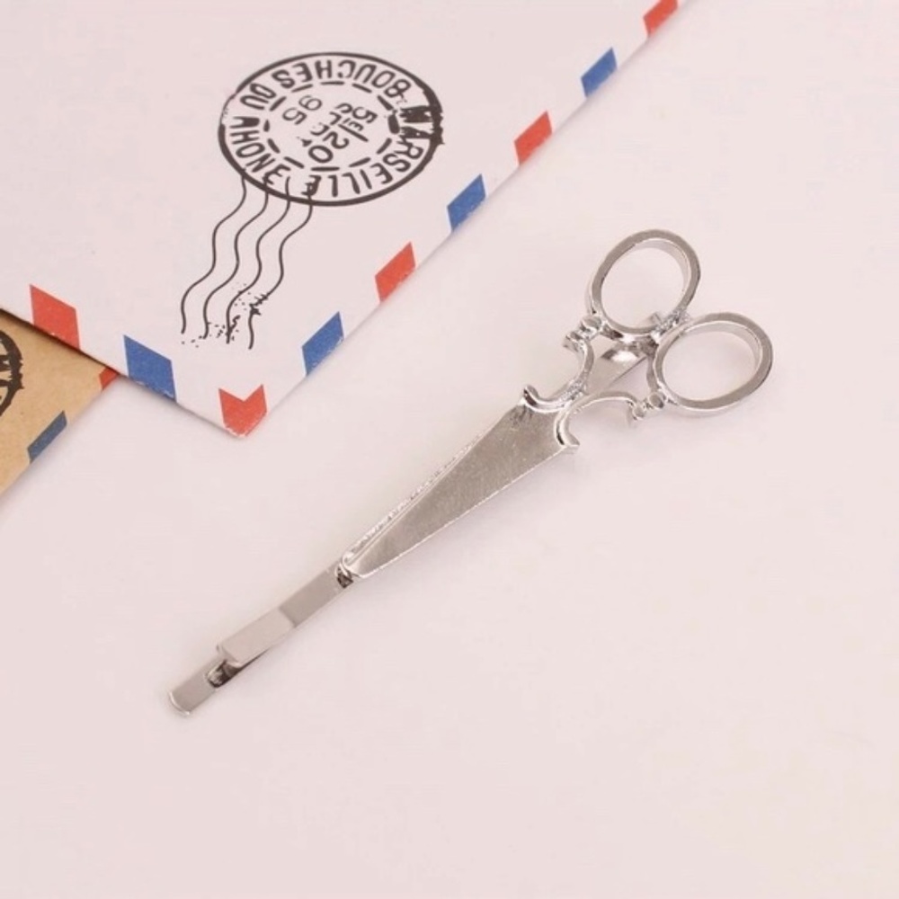 Silver Scissors Bobby Pins (pack of 2)